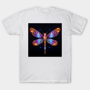 Dragonfly Neon Art 4 T-Shirt